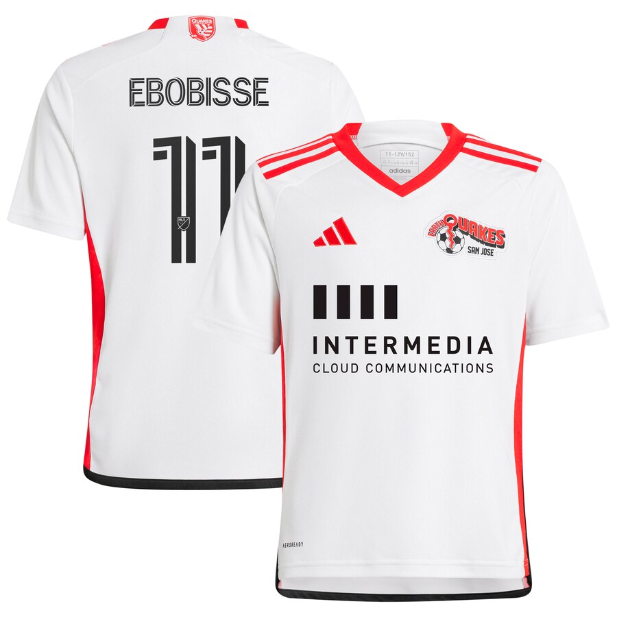 Youth San Jose Earthquakes Jeremy Ebobisse adidas White 2024 The 50 Kit Replica Player Jersey - Puhuasuan