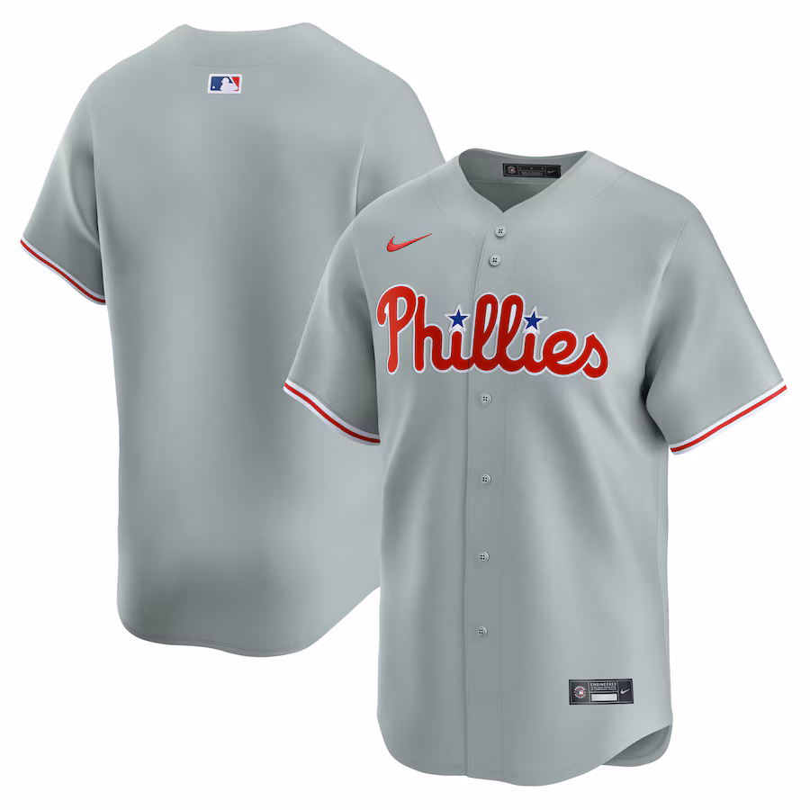 Men's Philadelphia Phillies  Nike Gray Away Limited Jersey - Puhuasuan