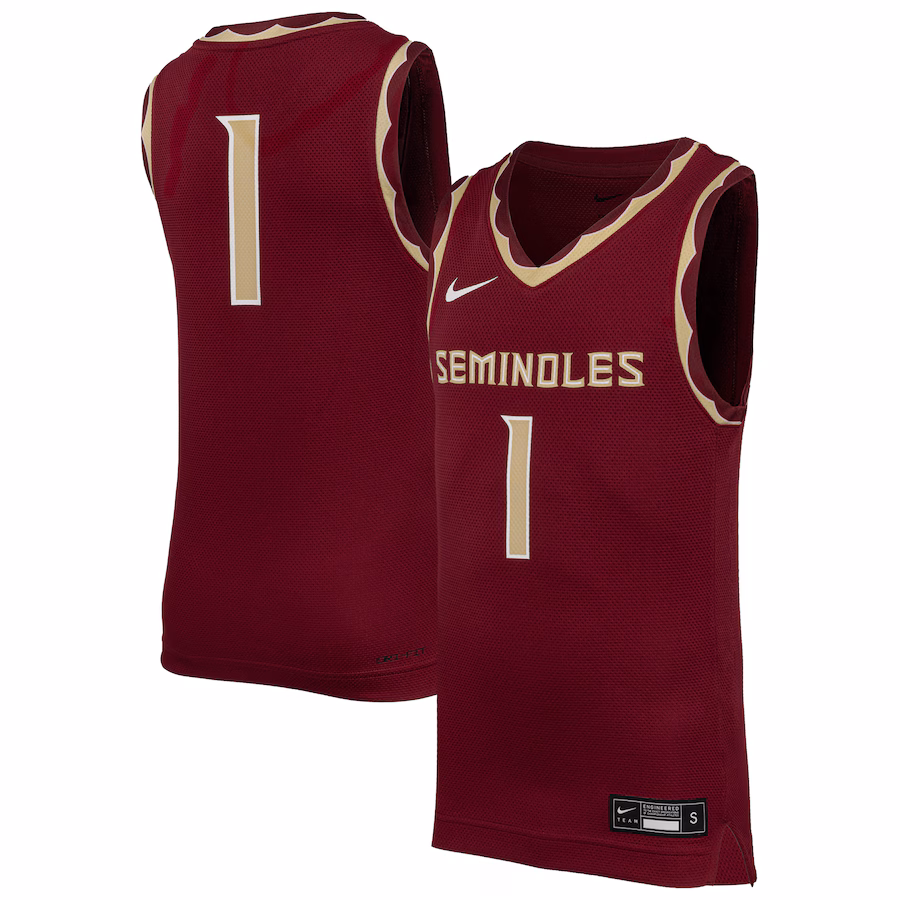 Youth Nike #1 Garnet Florida State Seminoles Replica Basketball Jersey - Puhuasuan