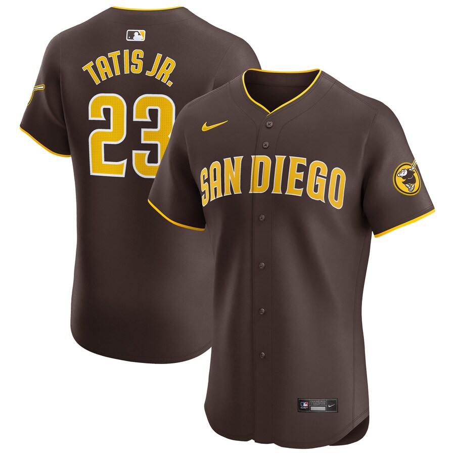 Men's San Diego Padres Fernando Tatis Jr. Nike Brown Road Elite Player Jersey - Puhuasuan
