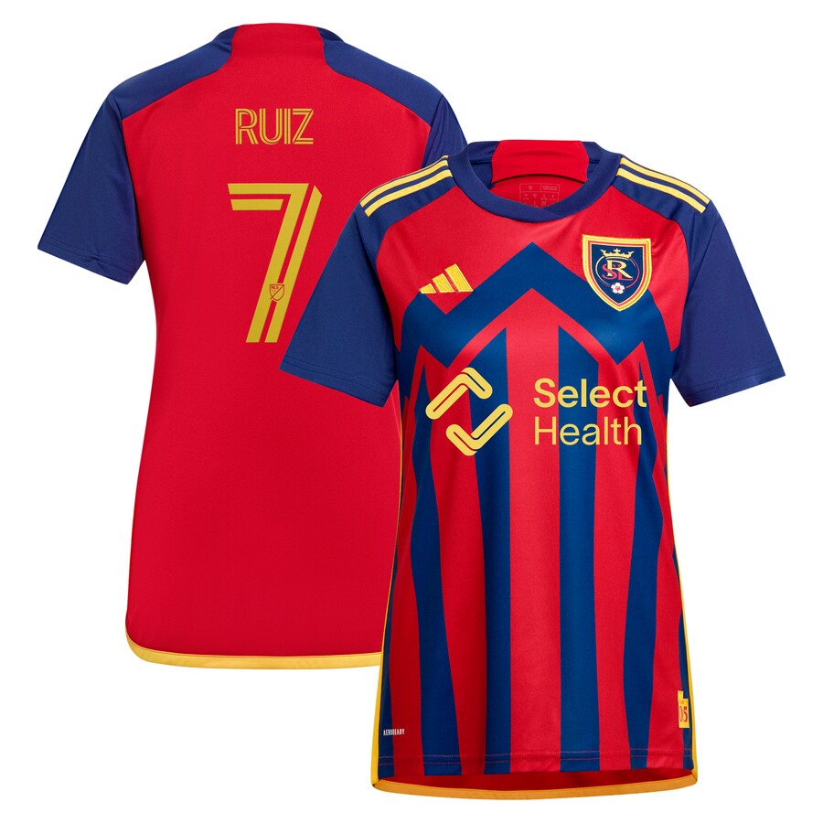 Women's Real Salt Lake Pablo Ruiz adidas Red 2024 Peak Utah Replica Player Jersey - Puhuasuan