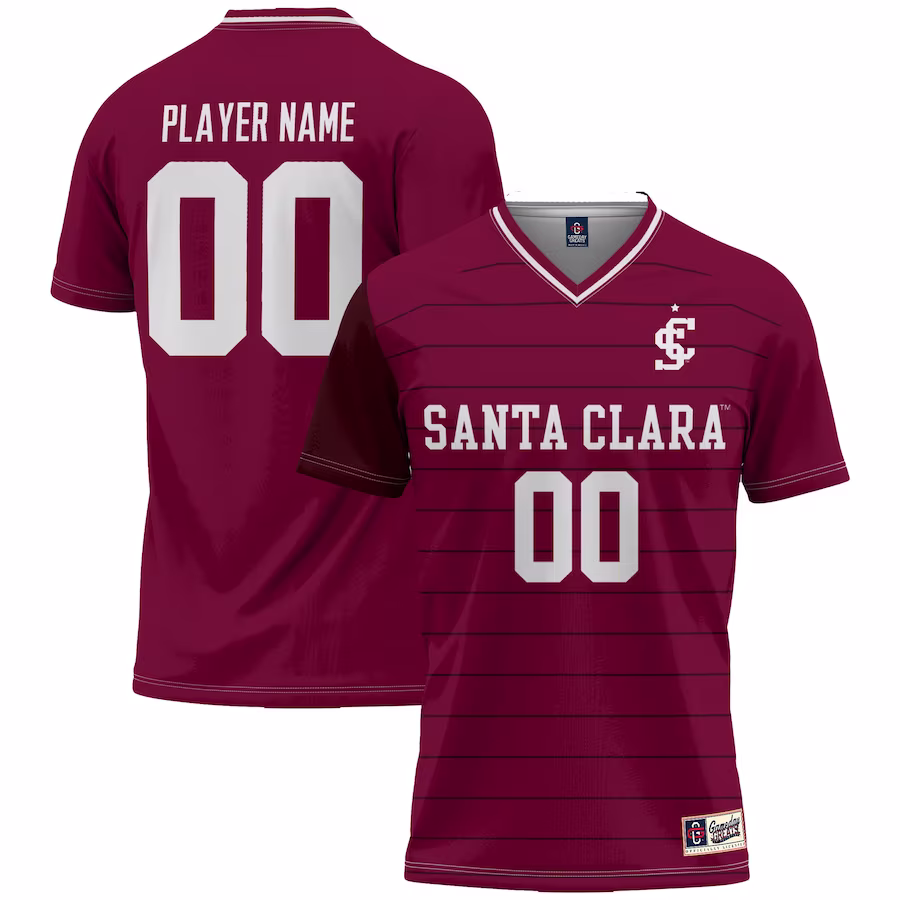 Santa Clara Broncos GameDay Greats NIL Pick-A-Player Lightweight Men's Soccer Jersey - Maroon - Puhuasuan