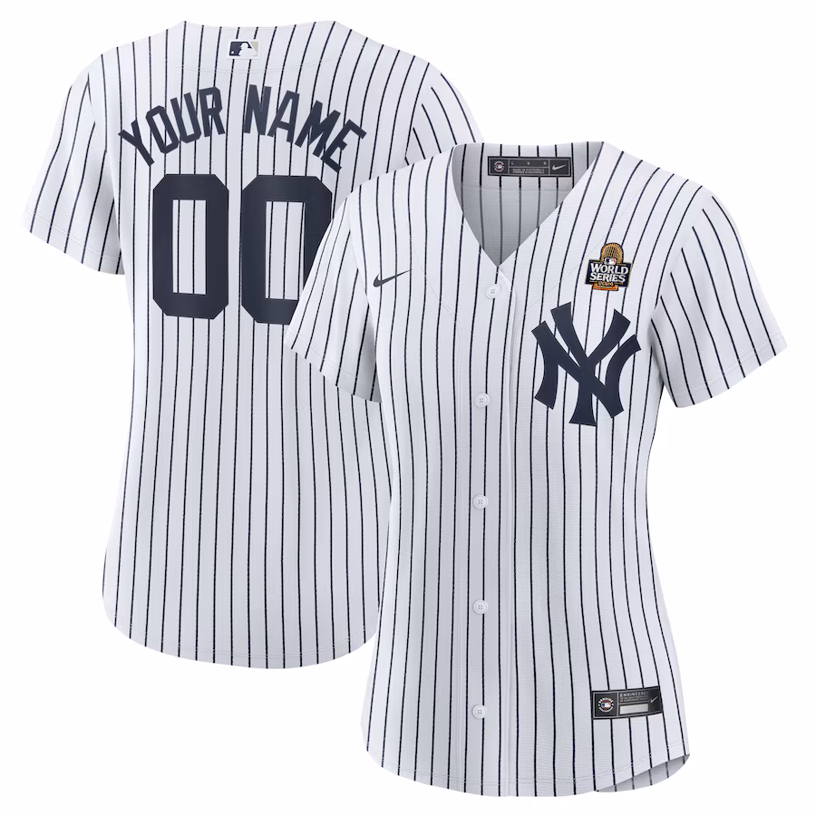 Women's New York Yankees Nike White 2024 World Series Home Replica Custom Jersey - Puhuasuan