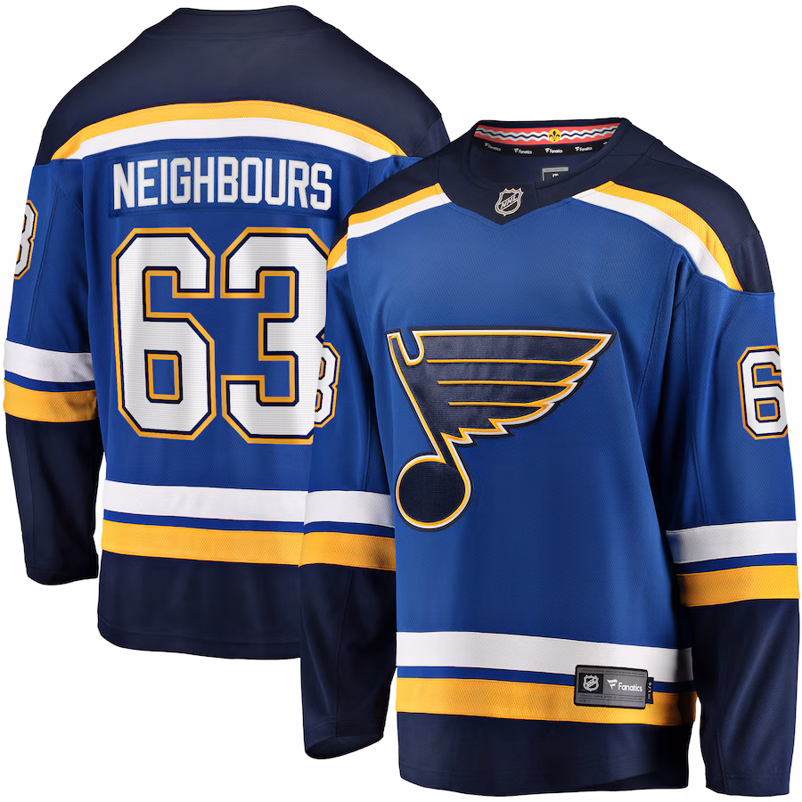 Men's St. Louis Blues Jake Neighbours Fanatics Blue Home Premier Breakaway Player Jersey - Puhuasuan