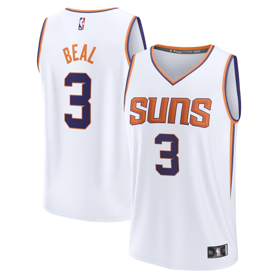 Men's Phoenix Suns Bradley Beal Fanatics White Fast Break Player Jersey - Association Edition - Puhuasuan