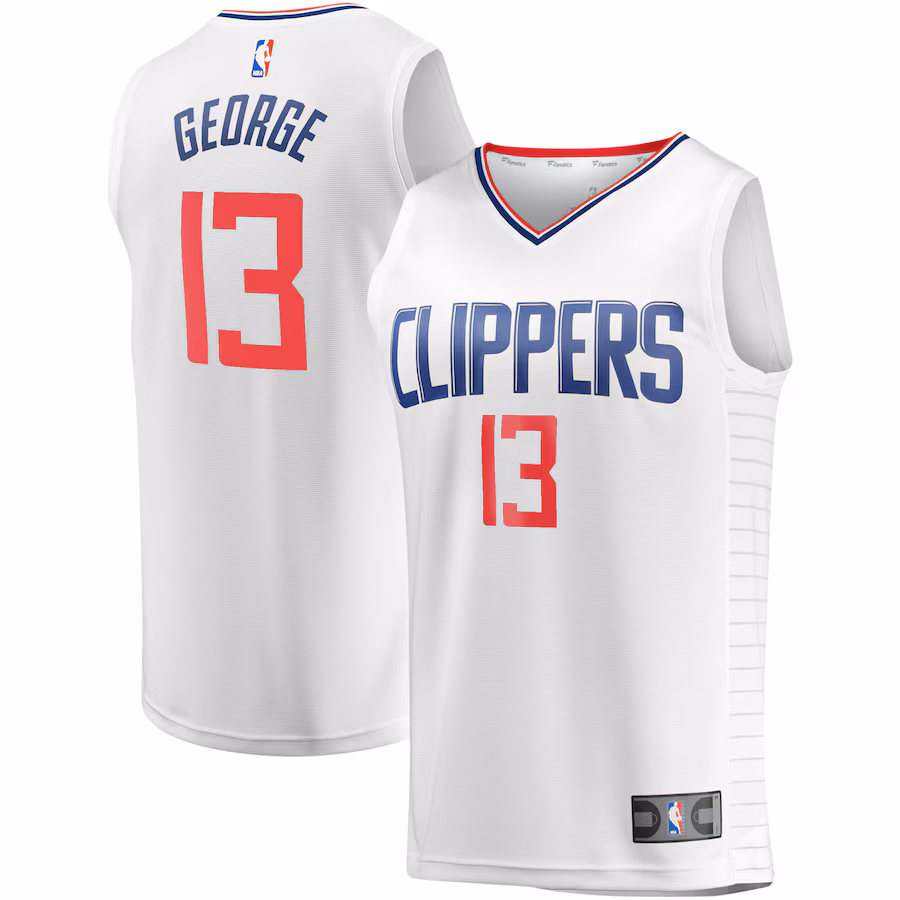 Youth LA Clippers Paul George Fanatics White Fast Break Player Jersey - Association Edition - Puhuasuan