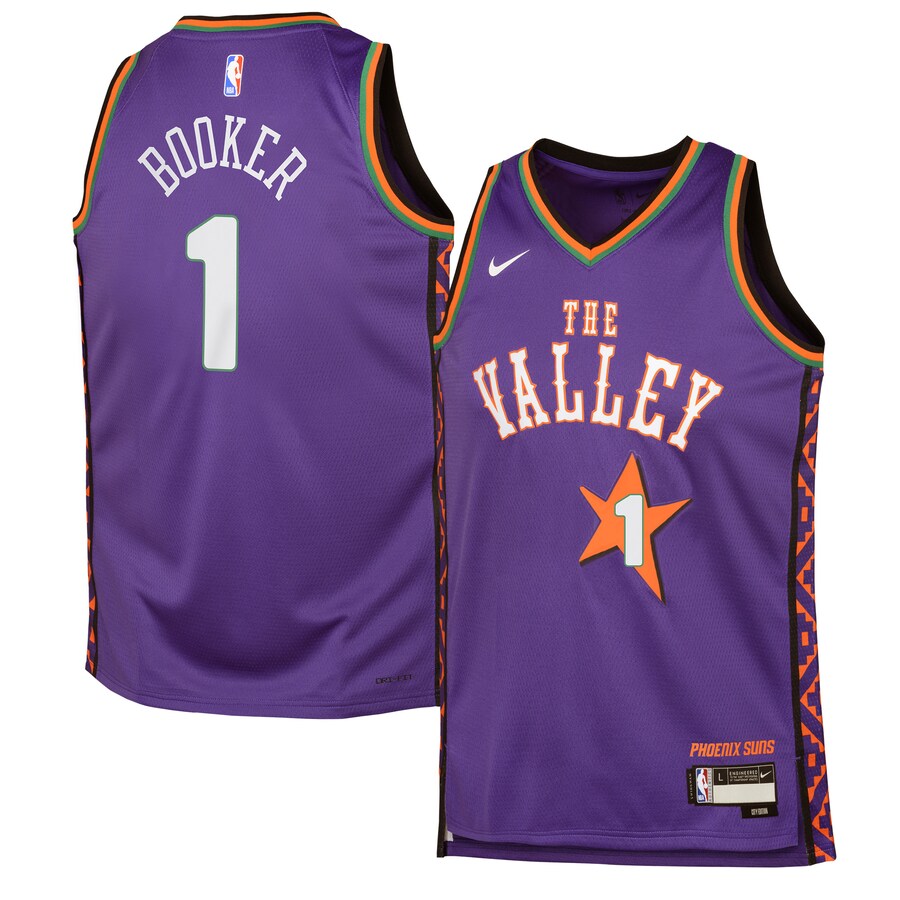 Youth Phoenix Suns Devin Booker Nike Purple 2024/25 Swingman Player Jersey - City Edition - Puhuasuan