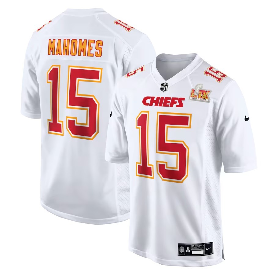 Men's Kansas City Chiefs Patrick Mahomes Nike Tundra White Super Bowl LIX Fashion Game Jersey - Puhuasuan