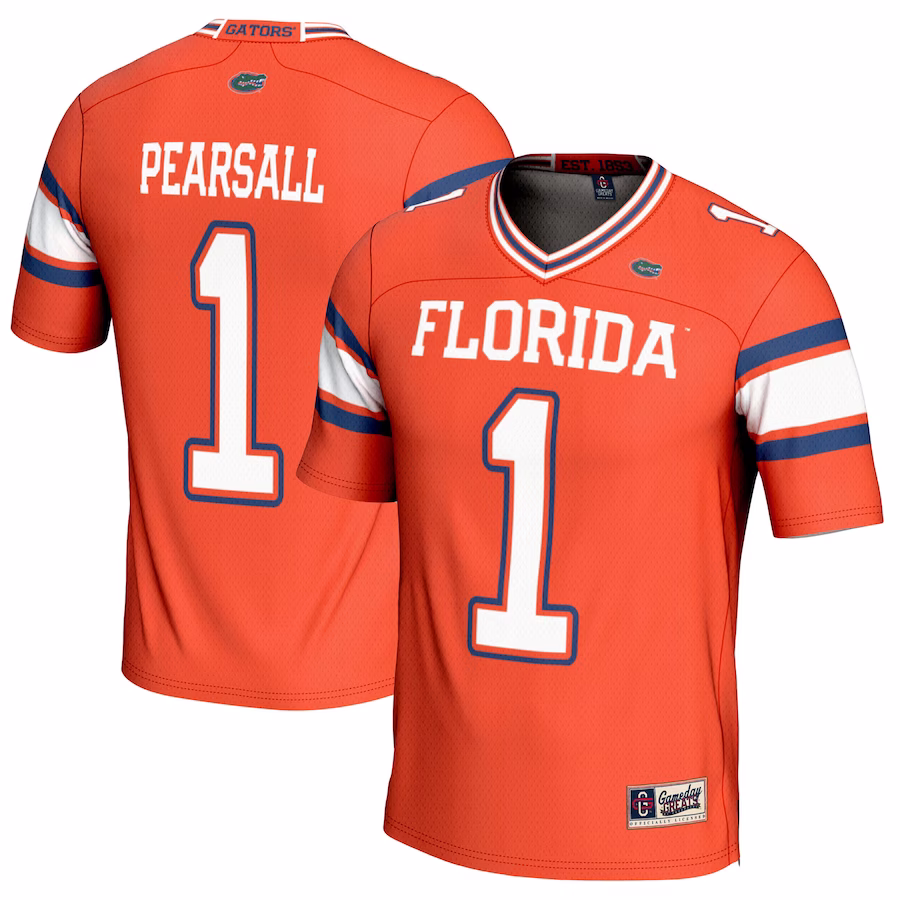 Ricky Pearsall Florida Gators GameDay Greats Youth NIL Player Football Jersey - Orange - Puhuasuan
