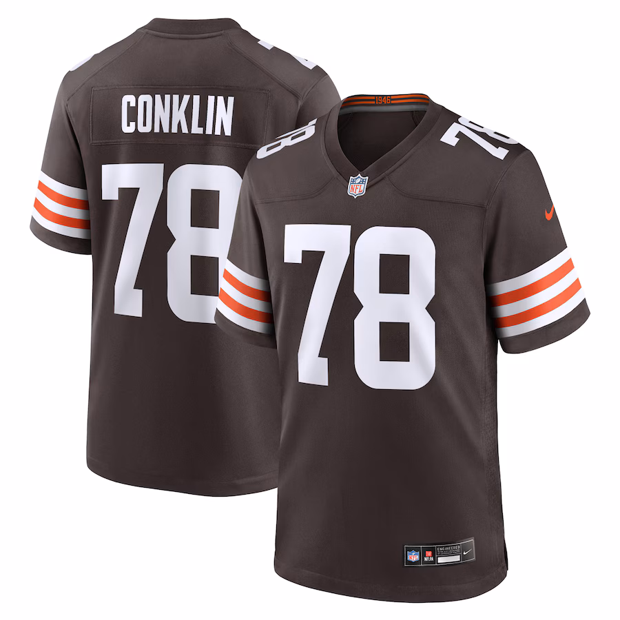 Men's Cleveland Browns Jack Conklin Nike Brown Team Game Jersey - Puhuasuan