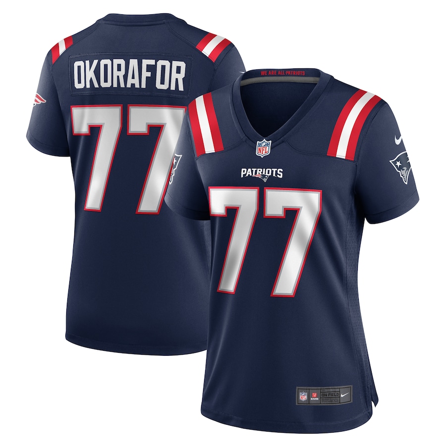 Women's New England Patriots Chukwuma Okorafor Nike Navy Game Jersey - Puhuasuan