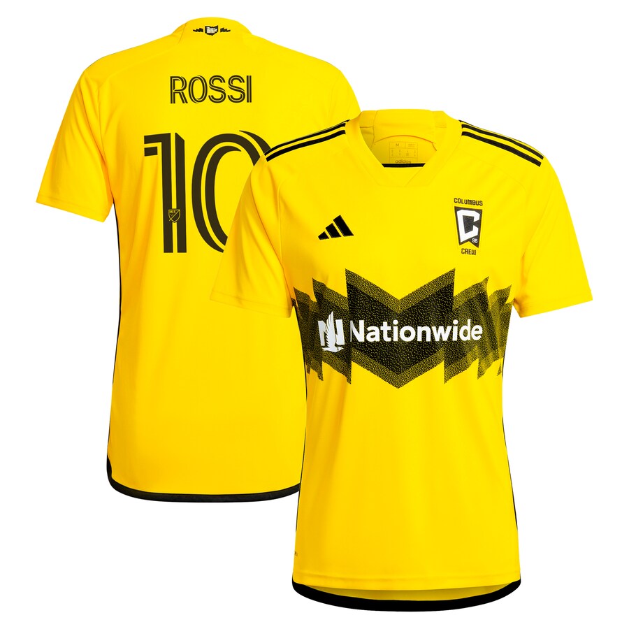 Men's Columbus Crew Diego Rossi adidas Yellow 2024 The Home Kit Replica Player Jersey - Puhuasuan