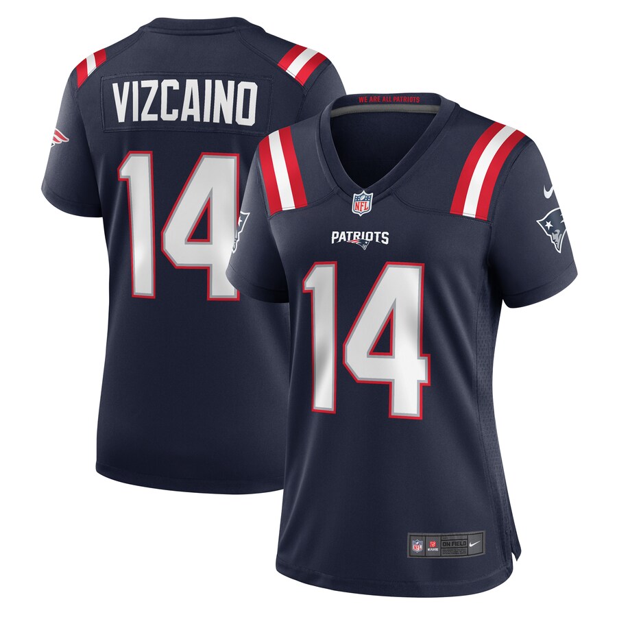Women's New England Patriots Tristan Vizcaino Nike Navy Home Game Player Jersey - Puhuasuan