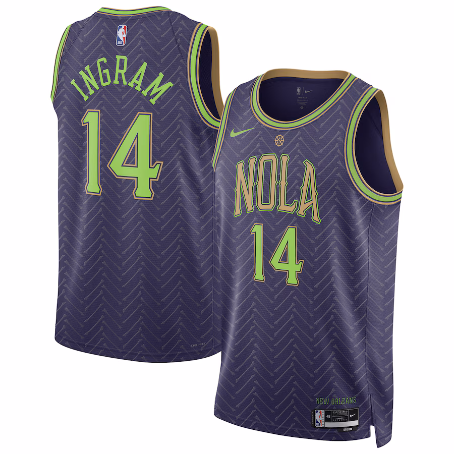 Unisex New Orleans Pelicans Brandon Ingram Nike Purple 2024/25 Swingman Player Jersey - City Edition - Puhuasuan