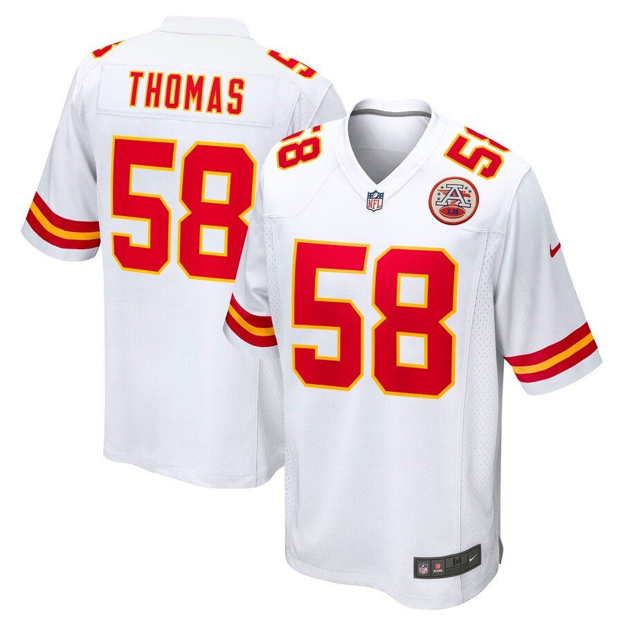 Men's Kansas City Chiefs Derrick Thomas Nike White Retired Player Game Jersey - Puhuasuan