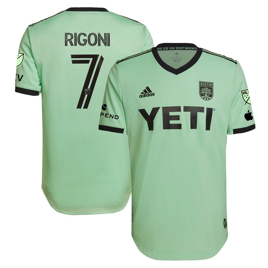 Men's Austin FC Emiliano Rigoni adidas Mint 2023 The Sentimiento Kit Authentic Player Jersey - Puhuasuan