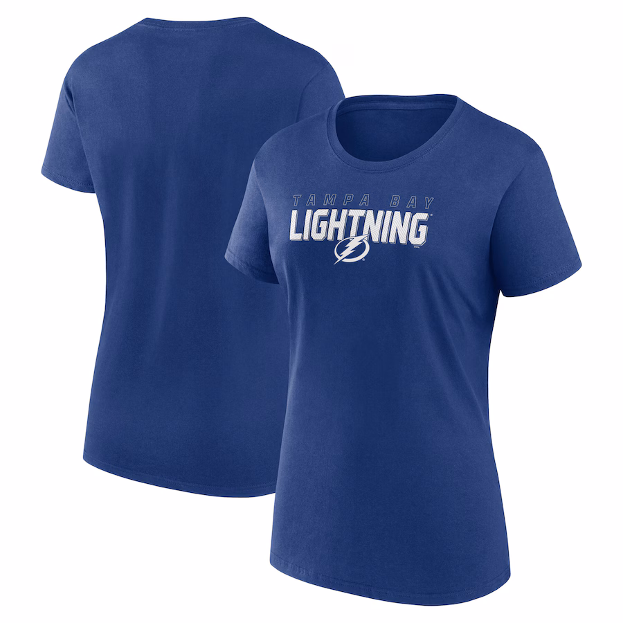 Women's Tampa Bay Lightning Blue Launch Scoop Neck T-Shirt - Puhuasuan