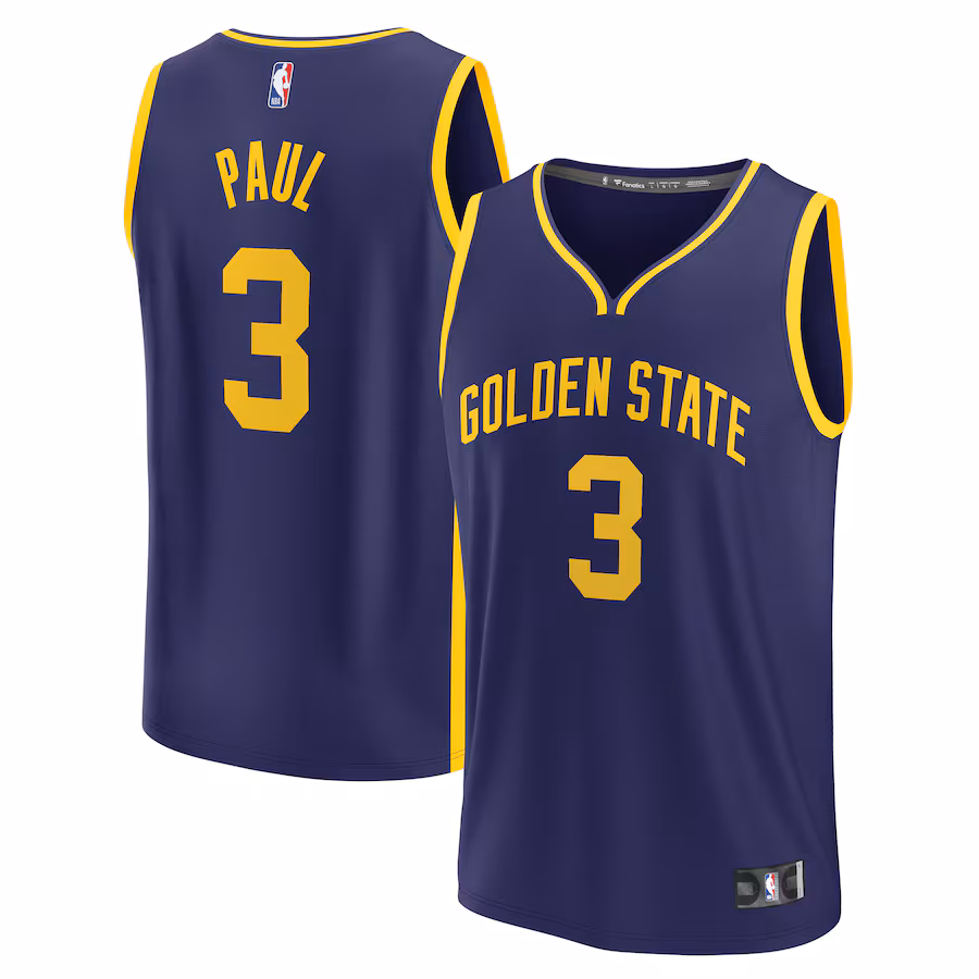 Youth Golden State Warriors Chris Paul Fanatics Navy Fast Break Player Jersey - Statement Edition - Puhuasuan