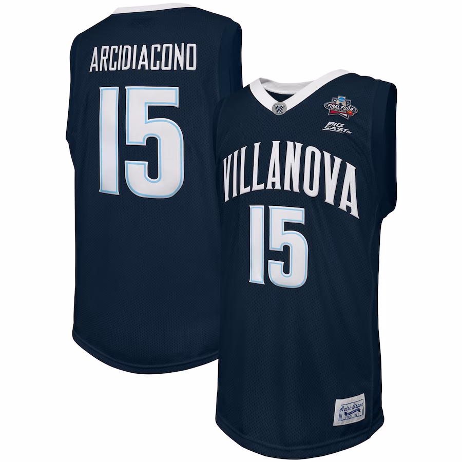 Ryan Arcidiacono Villanova Wildcats Original Retro Brand 2016 NCAA Men's Basketball Tournament March Madness Final Four Commemorative Classic Jersey - Navy - Puhuasuan
