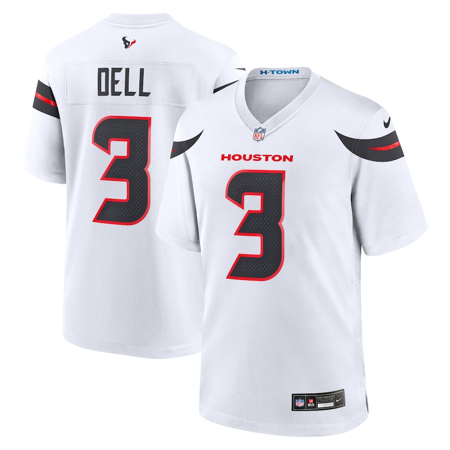 Men's Houston Texans Tank Dell Nike  White Game Jersey - Puhuasuan
