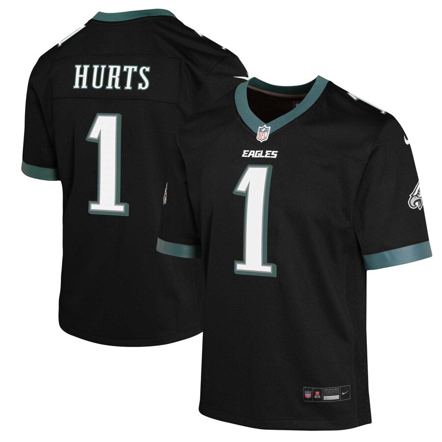 Youth Philadelphia Eagles Jalen Hurts Nike Black Alternate Game Jersey - Puhuasuan