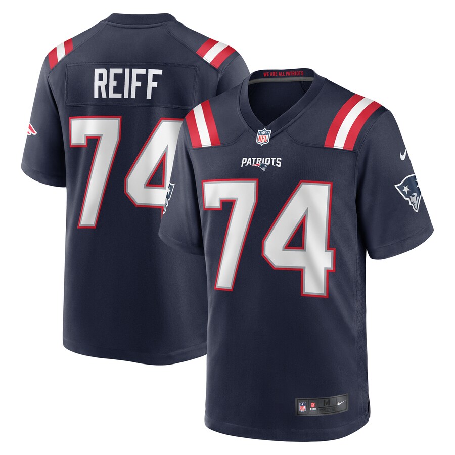 Men's New England Patriots Riley Reiff Nike Navy Game Jersey - Puhuasuan