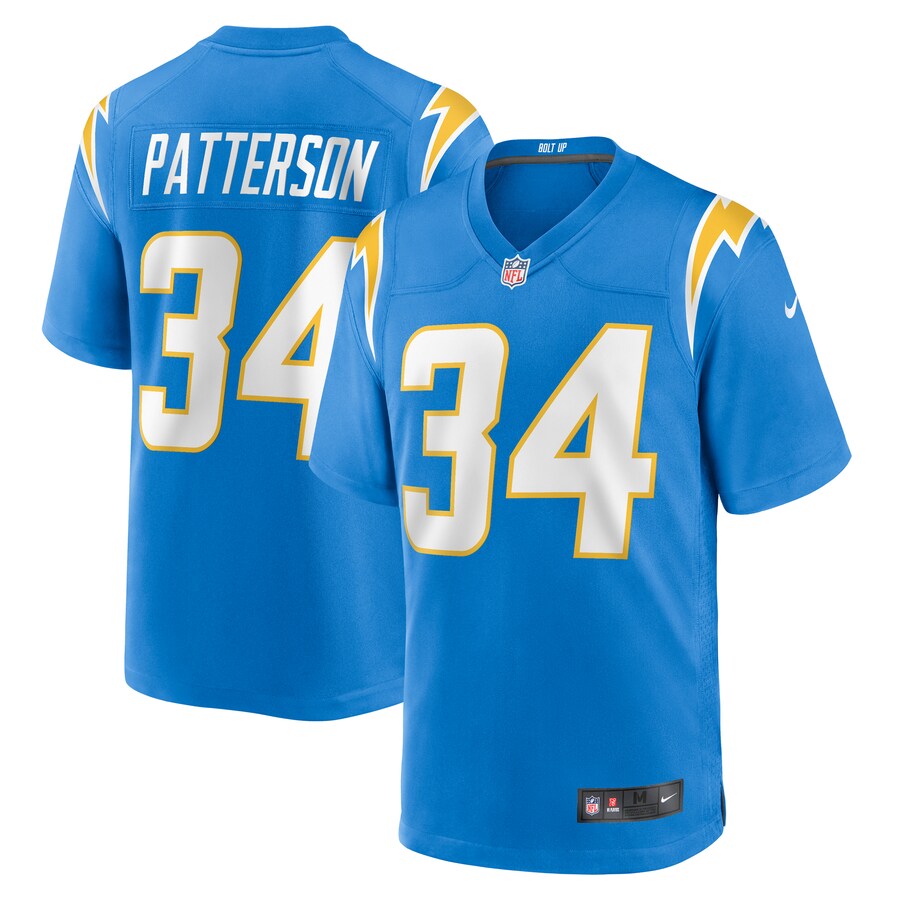 Men's Los Angeles Chargers Jaret Patterson Nike  Powder Blue Team Game Jersey - Puhuasuan