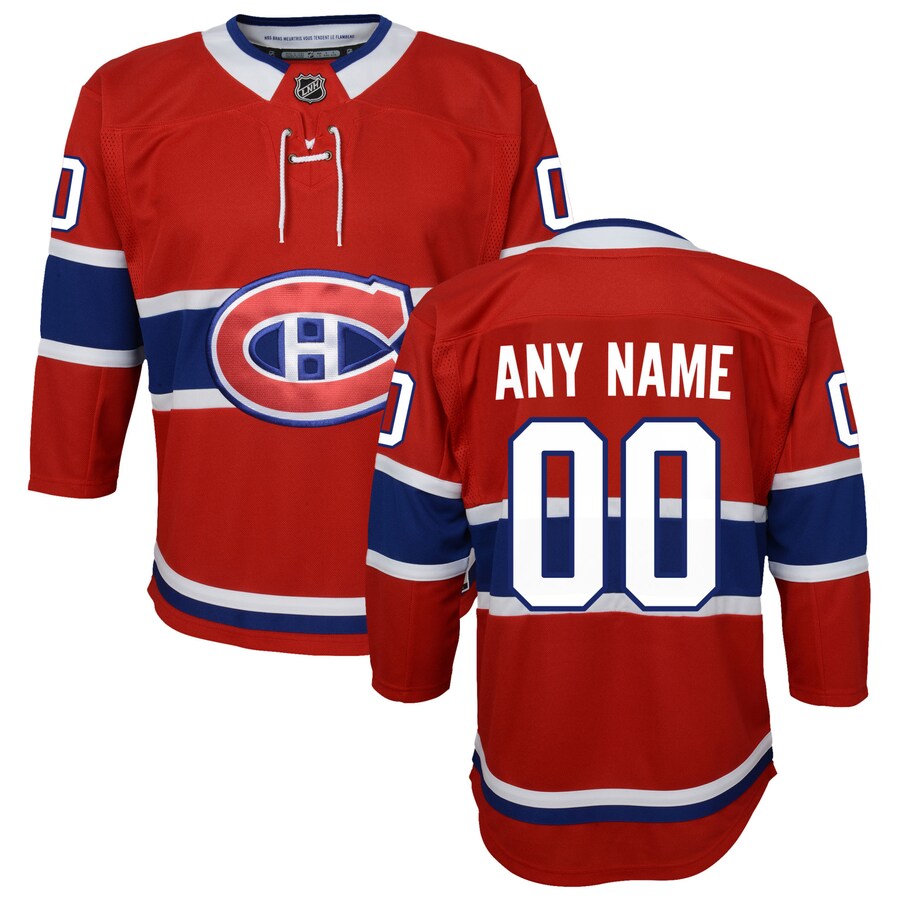 Youth Montreal Canadiens Red Home Premier Custom Jersey - Puhuasuan