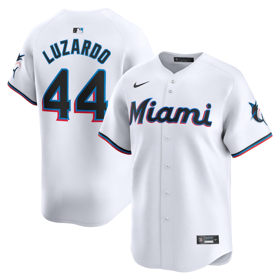 Men's Miami Marlins Jesus Luzardo Nike White Home Limited Player Jersey - Puhuasuan