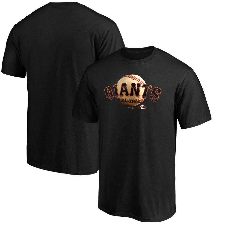 Men's San Francisco Giants Black Midnight Mascot Logo T-Shirt II - Puhuasuan