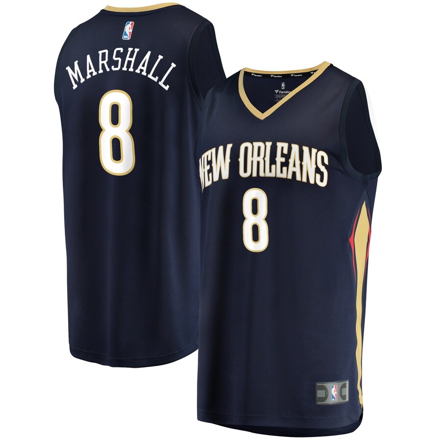 Men's New Orleans Pelicans Naji Marshall Fanatics Navy Fast Break Replica Jersey - Icon Edition - Puhuasuan