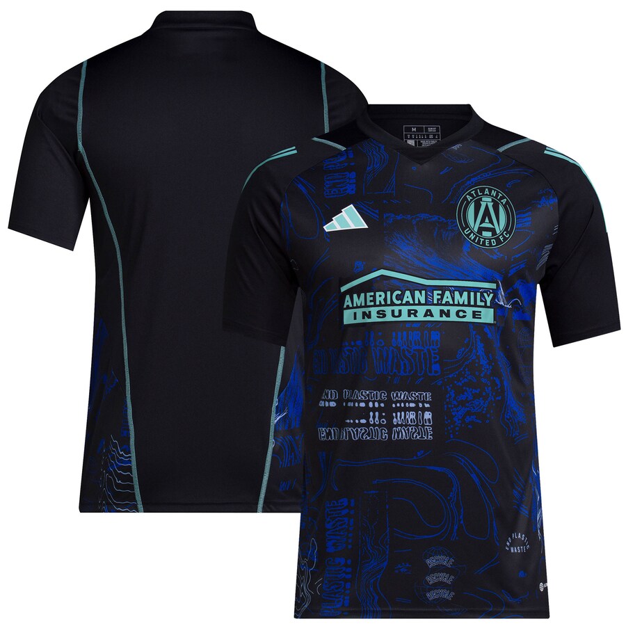 Men's Atlanta United FC  adidas Black 2023 One Planet Replica Jersey - Puhuasuan