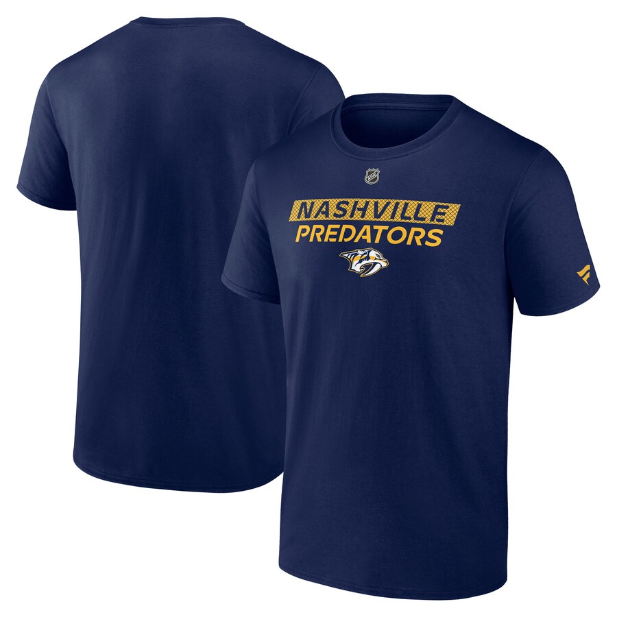 Men's Nashville Predators Fanatics Navy Authentic Pro Core Primary T-Shirt - Puhuasuan