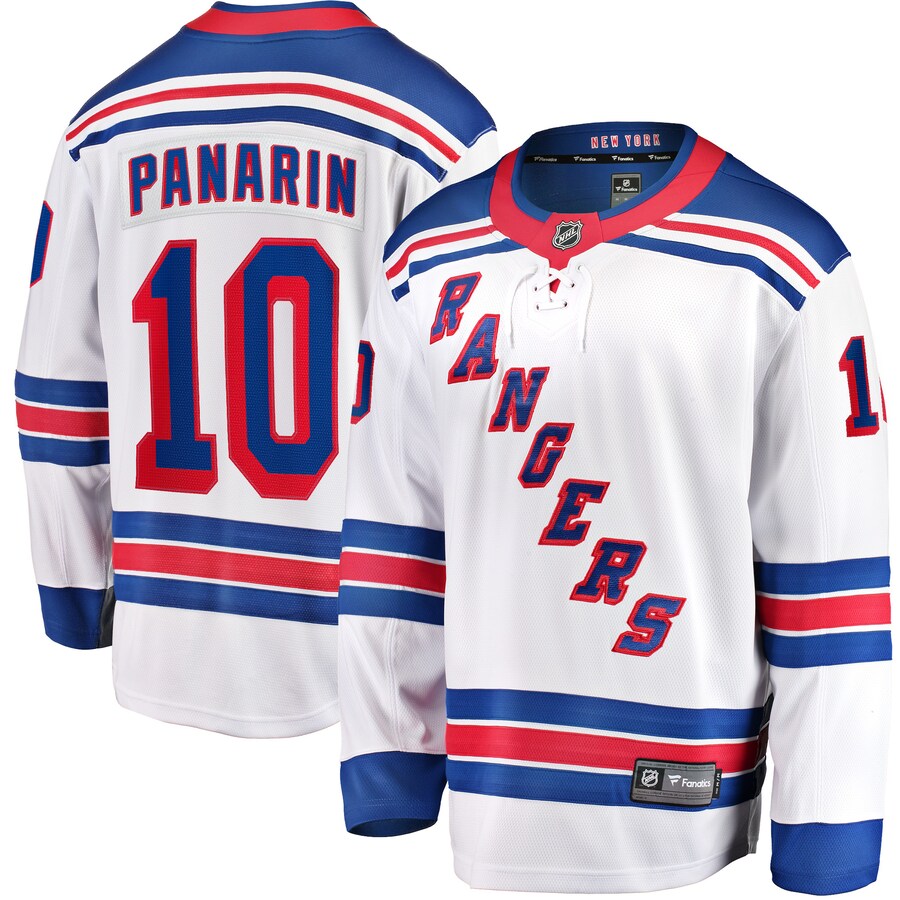 Men's New York Rangers Artemi Panarin Fanatics Branded White Away Premier Breakaway Player Jersey - Puhuasuan