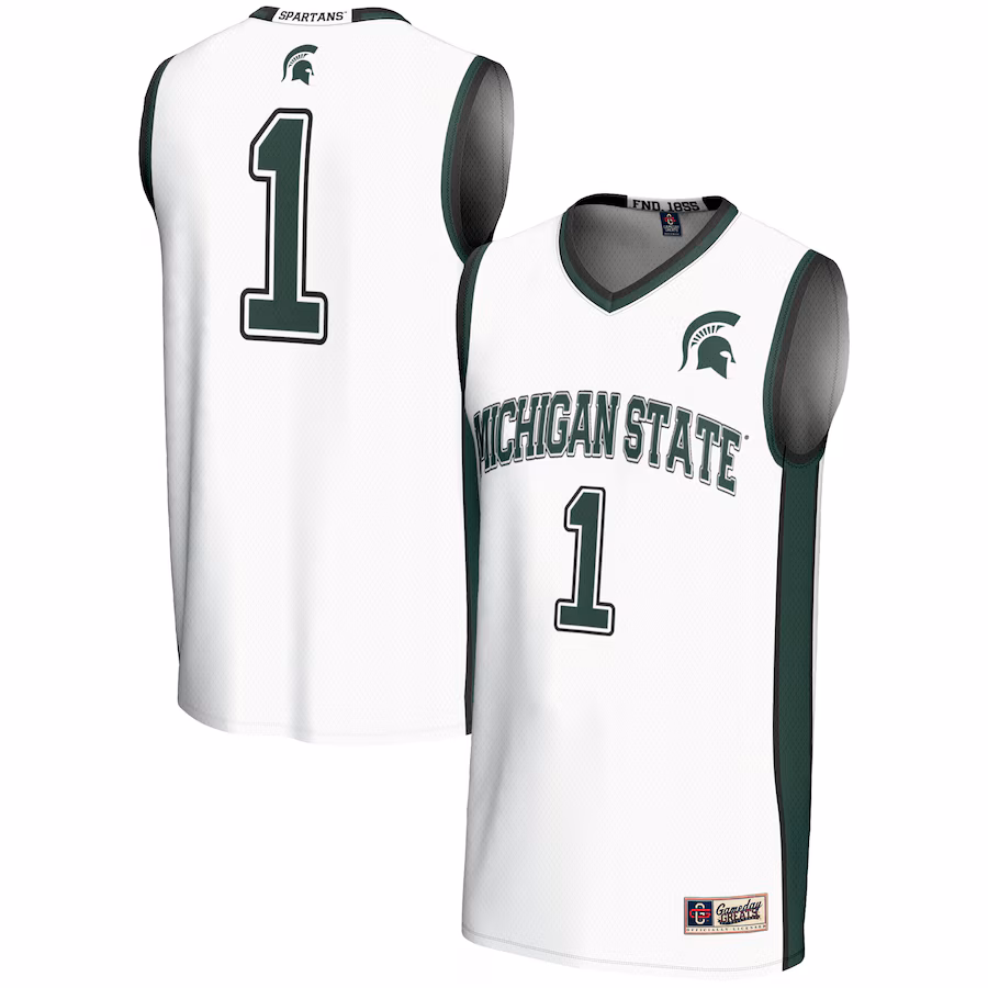 Youth GameDay Greats White #1 Michigan State Spartans Lightweight Basketball Jersey - Puhuasuan