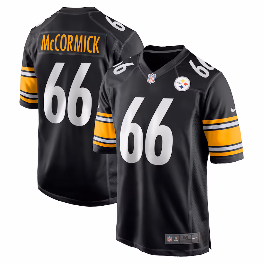 Men's Pittsburgh Steelers Mason McCormick Nike Black Game Jersey - Puhuasuan