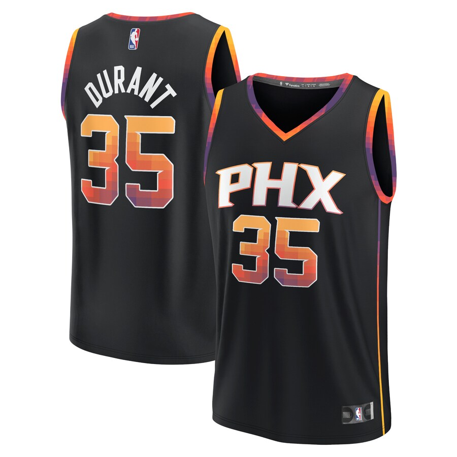 Men's Phoenix Suns Kevin Durant Fanatics Black Fast Break Replica Jersey - Statement Edition - Puhuasuan