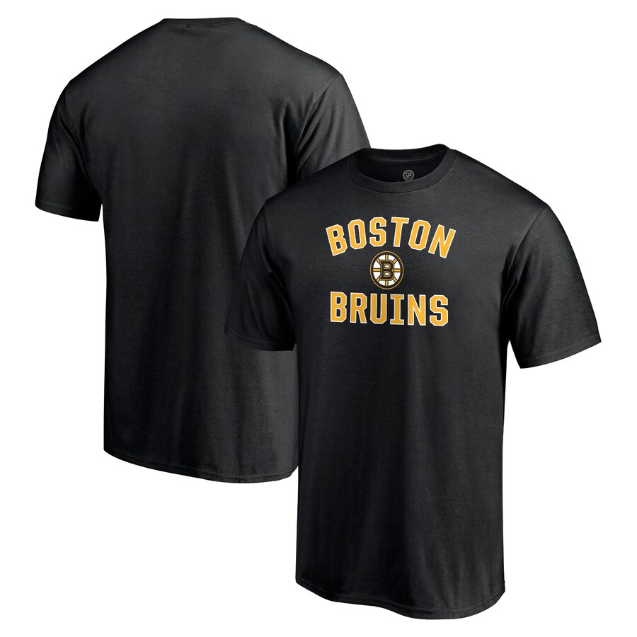 Men's Boston Bruins Black Victory Arch T-Shirt - Puhuasuan