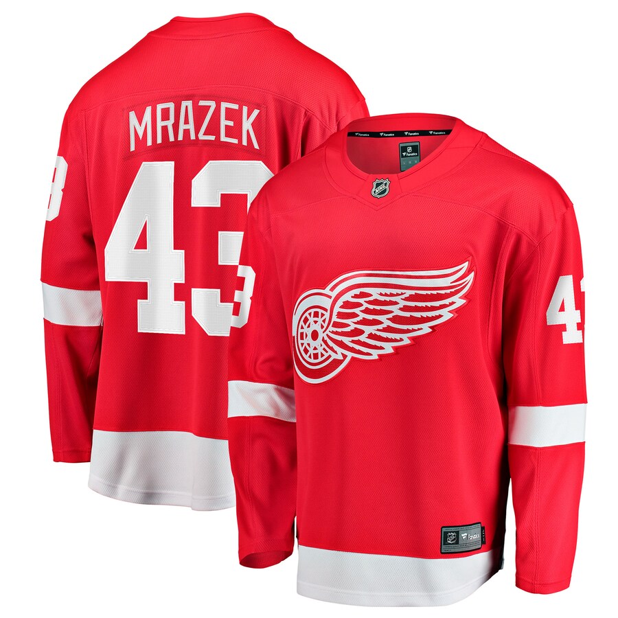 Men's Detroit Red Wings Petr Mrazek Fanatics Red Home Breakaway Jersey - Puhuasuan
