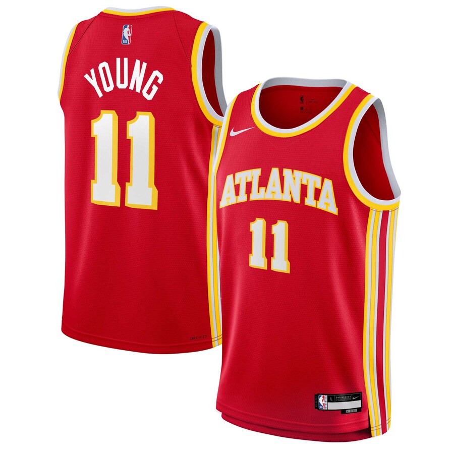 Youth Atlanta Hawks Trae Young Nike Red Swingman Jersey - Icon Edition - Puhuasuan