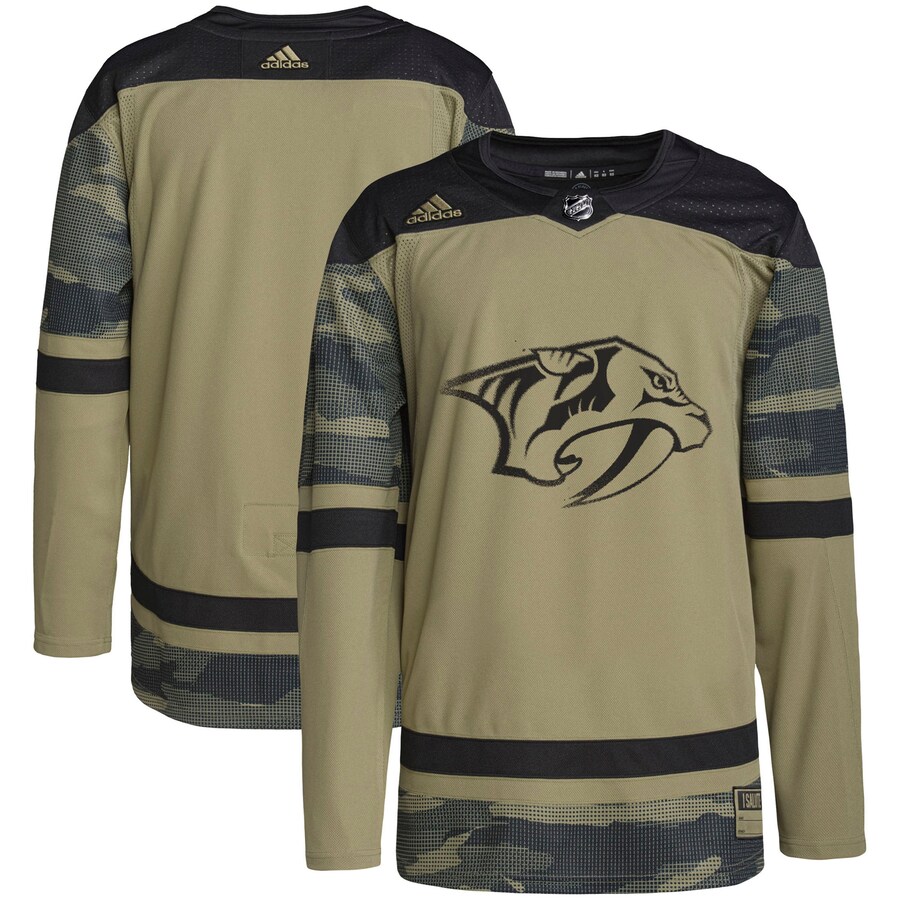 Men's Nashville Predators adidas Camo Military Appreciation Team Authentic Practice Jersey - Puhuasuan