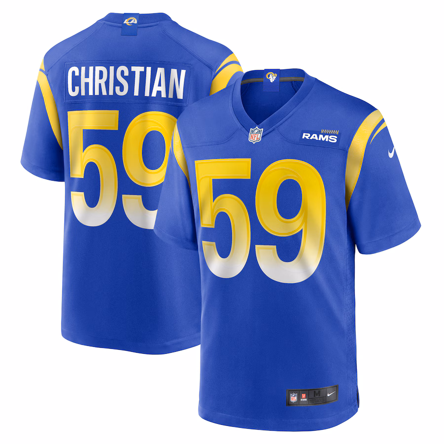 Men's Los Angeles Rams Geron Christian Nike Royal Team Game Jersey - Puhuasuan