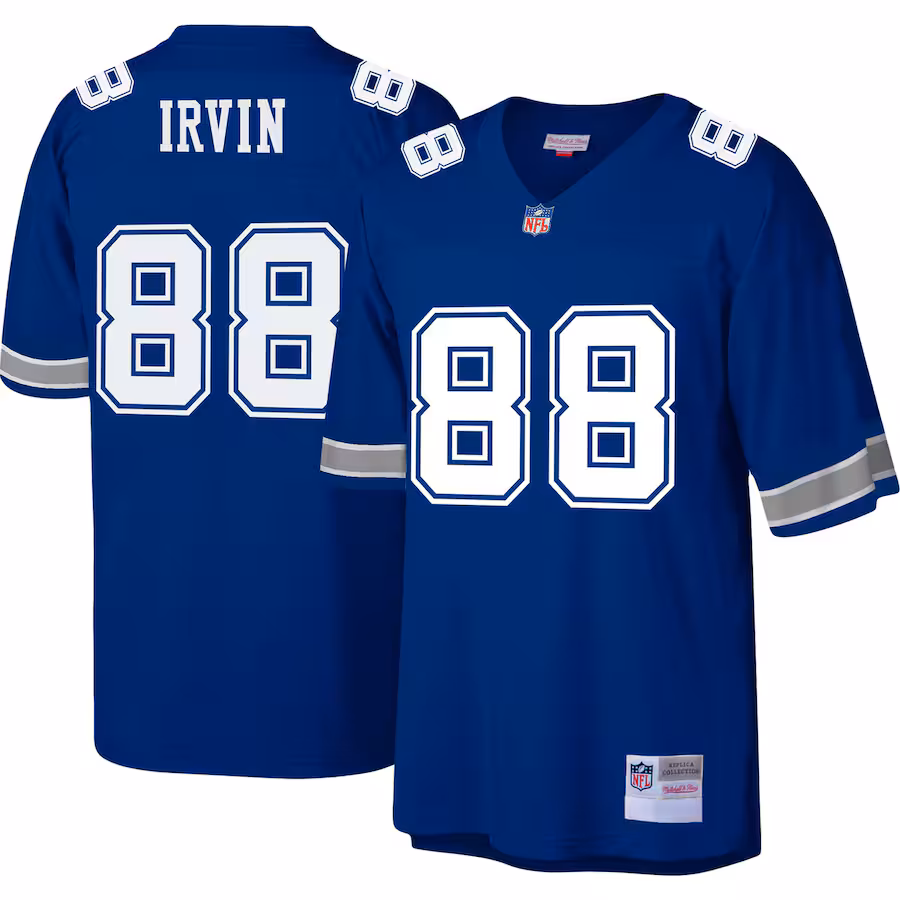Men's Dallas Cowboys 1996 Michael Irvin Mitchell & Ness Royal Authentic Throwback Retired Player Jersey - Puhuasuan