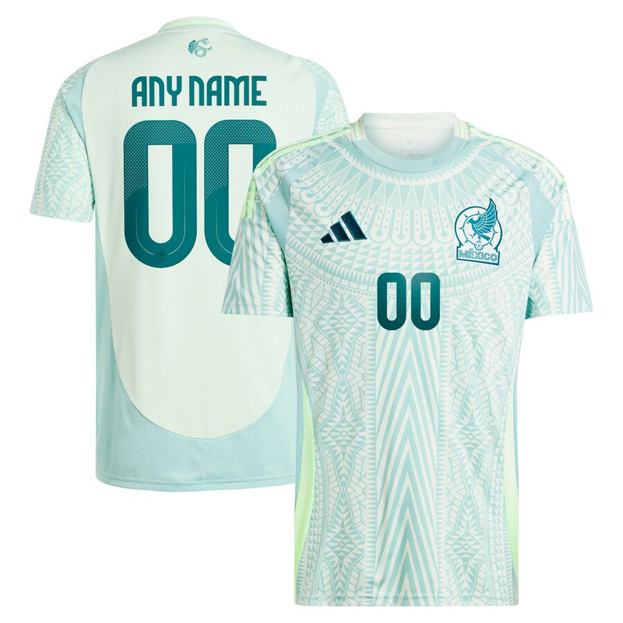 Men's Mexico National Team  adidas Green 2024 Away Replica Custom Jersey - Puhuasuan
