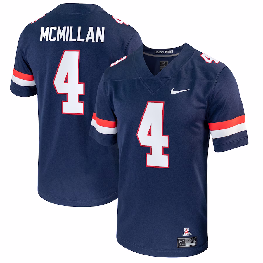 Tetairoa McMillan Arizona Wildcats Nike NIL Replica Football Jersey - Navy - Puhuasuan