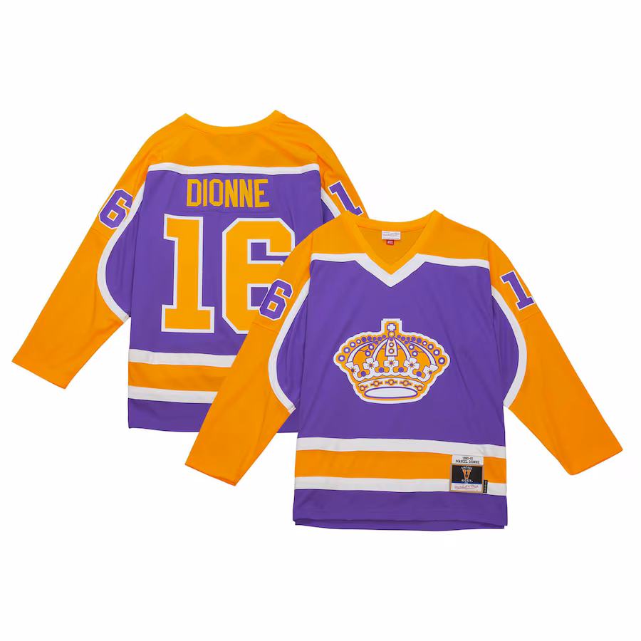 Men's Los Angeles Kings Marcel Dionne Mitchell & Ness Purple 1980/81 Blue Line Player Jersey - Puhuasuan