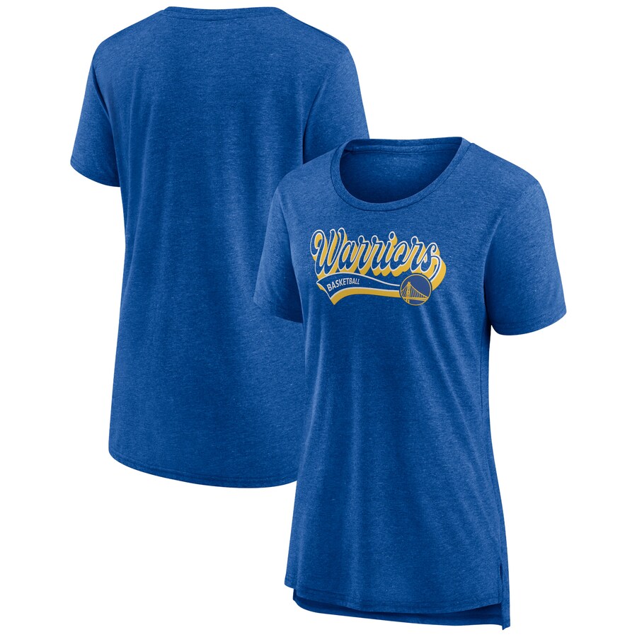 Women's Golden State Warriors Fanatics Heather Royal League Leader Tri-Blend T-Shirt - Puhuasuan