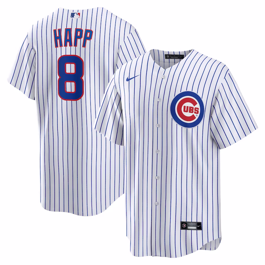 Men's Chicago Cubs Ian Happ Nike White Home Replica Jersey - Puhuasuan