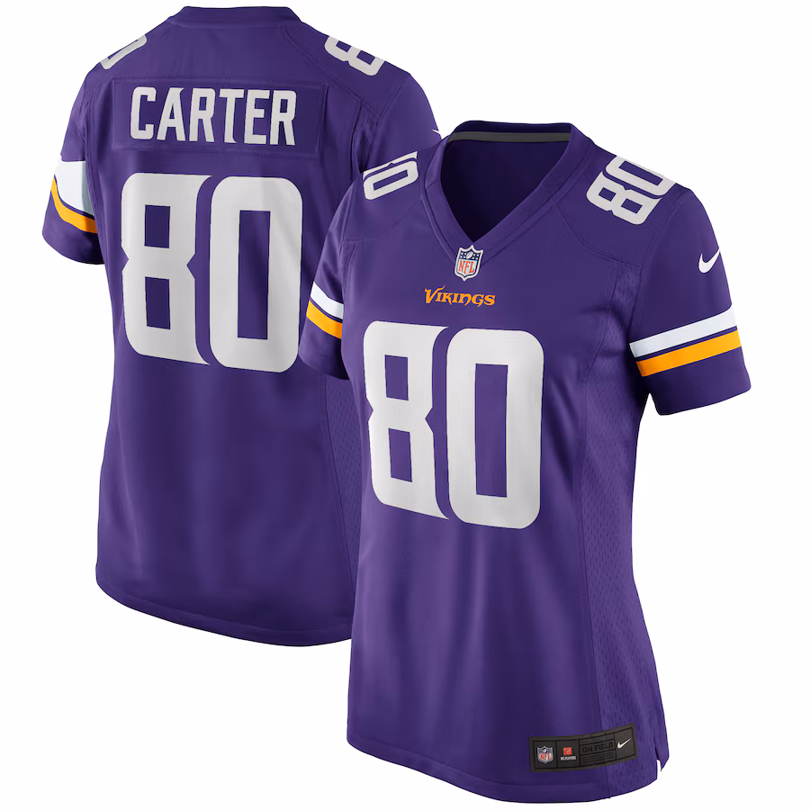 Women's Minnesota Vikings Cris Carter Nike Purple Game Retired Player Jersey - Puhuasuan