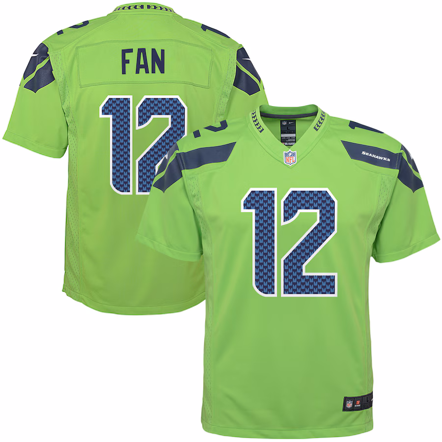 Youth Seattle Seahawks 12s Nike Neon Green Game Jersey - Puhuasuan